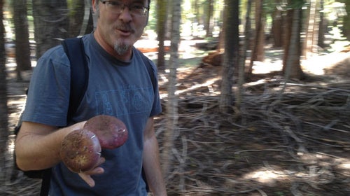 Hank Shaw and pair of shrimpies