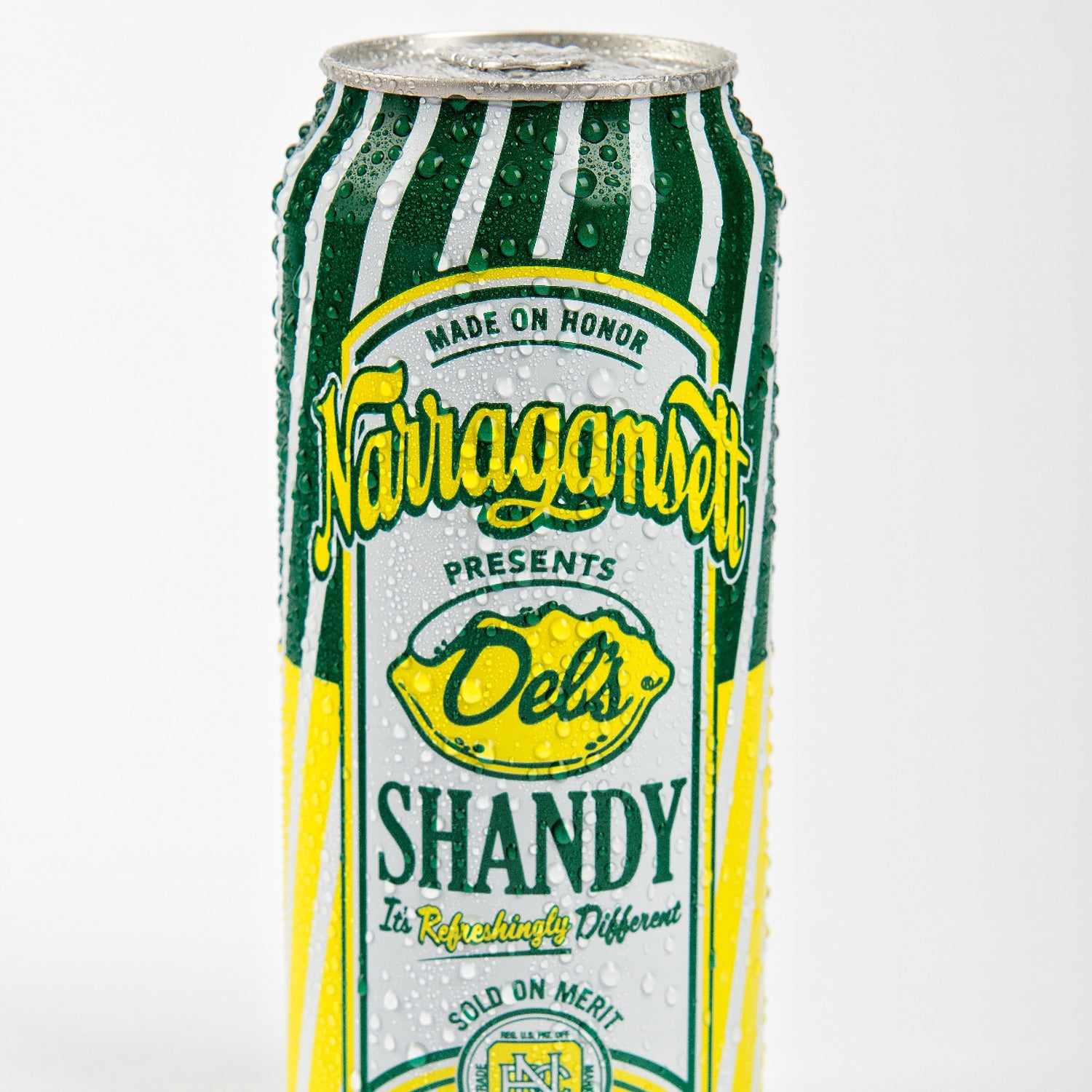 Narragansett Brewing dels shandy canned beer outside rafting and fishing summer