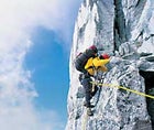 Rock Steady: Rob Frost takes the lead on South Howser Tower.