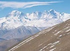 A few steps off the trekking highway: a windswept view of 26,750-foot Cho Oyo.