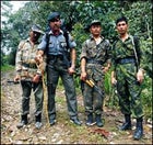 Indian commander Y.S. Rama, second from left, in blue