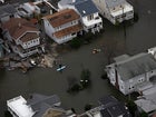 Flooded homes lined the Jersey Shore the day after Superstorm Sandy slammed the coast.