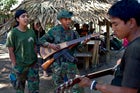 Rangers entertaining village children.