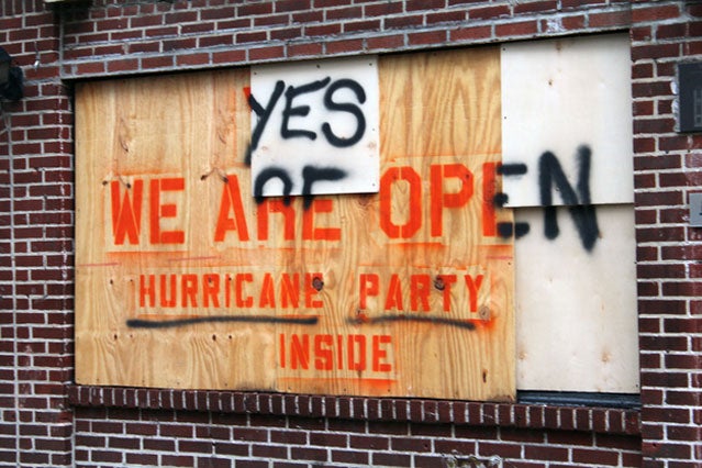 Hurricane Sandy disaster new York manhattan Brooklyn bar