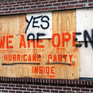 Hurricane Sandy disaster new York manhattan Brooklyn bar