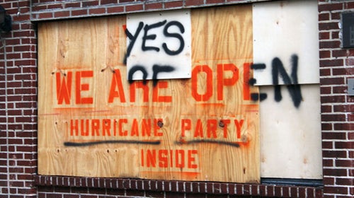 Hurricane Sandy disaster new York manhattan Brooklyn bar