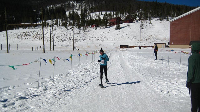 Former USSSA National Team member Laurie Lambert starts her second lap at the National Championships in Frisco, Colorado.