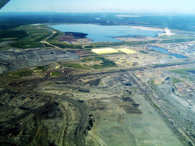 Syncrude's Mildred Lake mine site and plant near Fort McMurray, Alberta.