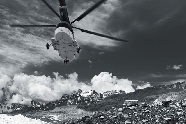 Helicopter on Everest