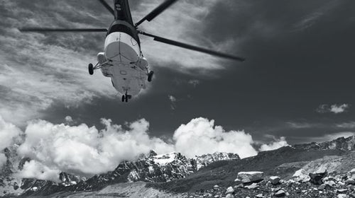 Helicopter on Everest