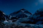 Khumbu Icefall at night