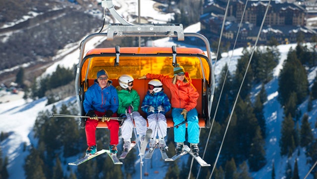 The Orange Bubble Express at Canyons Resort.