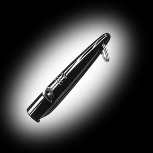 An ACME high-pitched penny whistle, commonly used for training dogs.