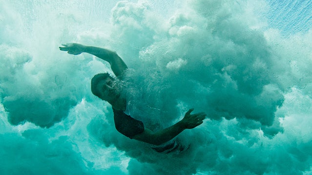 Ricardo dos Santos wiping out in Tahiti in August.