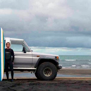 The author testing wetsuits.