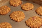 Bacon and cheddar biscuits coming out of the oven.