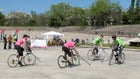 Bike polo match in Budapest.