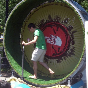 The North Face display at an eco-fair in Central Park.