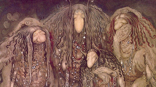 John Bauer's 1915 rendering out ԹϺ's cave trolls.