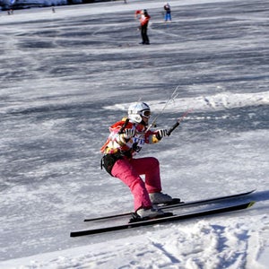 snowkiting ski snowboard snow snow sports lake Minnesota Katie Heaney
