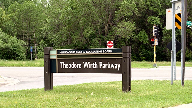 A sign along the Parkway.