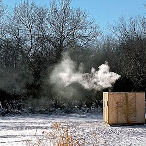 Ice fishing in Wisconsin.