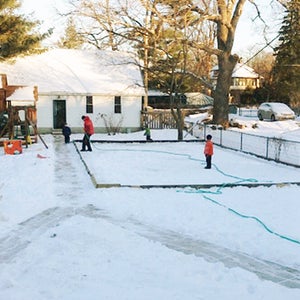 Making ice.