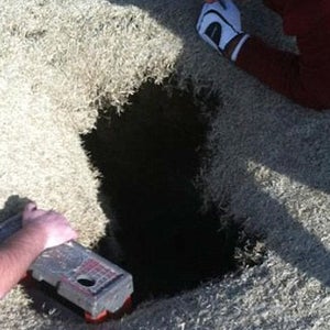 golf sinkhole swallow Illinois Waterloo Annbriar Mark Mihal fairway