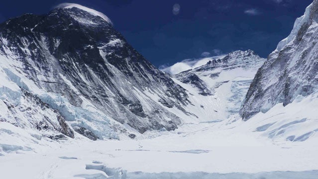 Climbers at Lhotse.