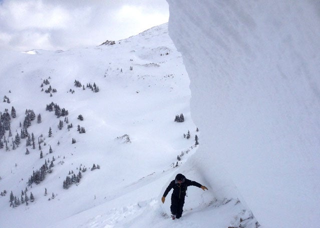 The crown of an avalanche that killed 5 people in Loveland Pass on April 20, 2013.