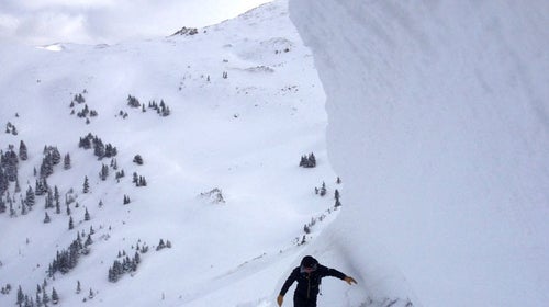 The crown of an avalanche that killed 5 people in Loveland Pass on April 20, 2013.