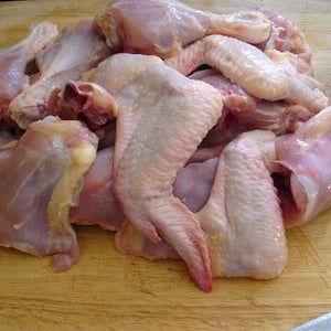 Cleaned chicken parts.