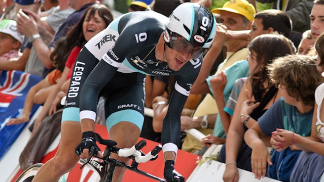 23 Juillet 2011 Contre la montre Course Cyclisme Franck Schleck Grenoble Leopard Trek Petit Brun Public Tour de France