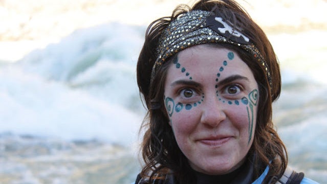 Kaitlin Kenney, before rafting Hermit Rapid on her birthday, January 6, 2013.