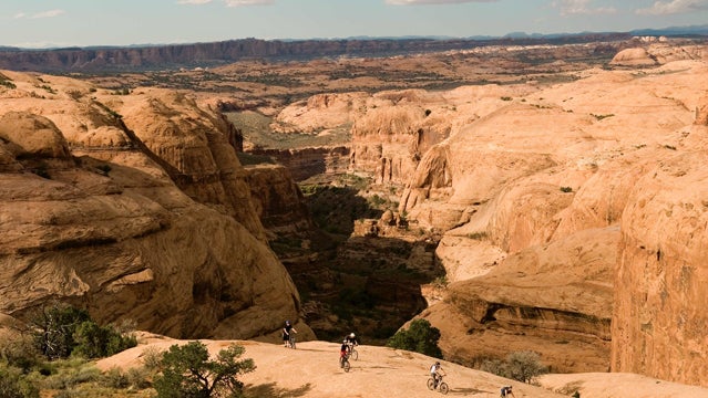 moab utah rock trails biking mountain biking