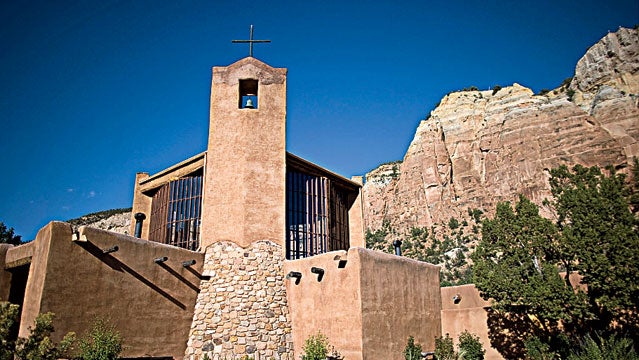 Vespers at Christ in the Desert Monastery outside Abiquiu, NM.