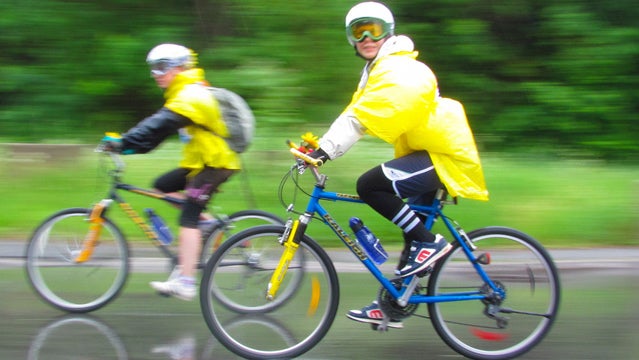 There are betters ways of riding in the rain.