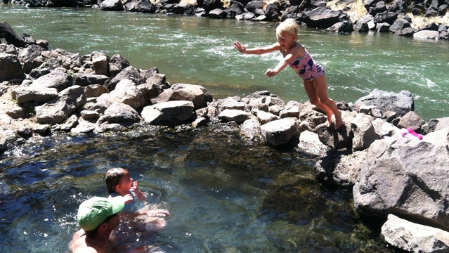 kids swimming hole river rocks rippers