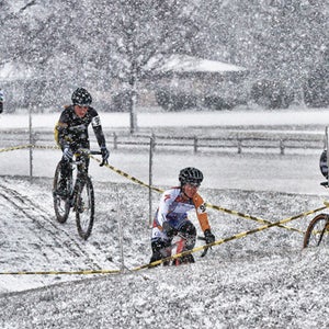 Riding in the snow requires special gear.