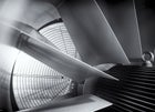 The interior of a Specialized wind tunnel turbine.