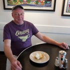 Chef Bill Smith with a slice of Atlantic Beach Pie.