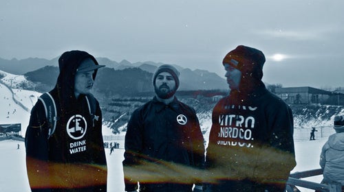 Austin Smith, Bryan Fox, in Drink Water Gear, with a friend in China last year.