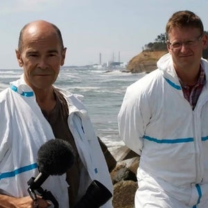 Robert Stone and Mark Lynas in a scene from Pandora's Promise