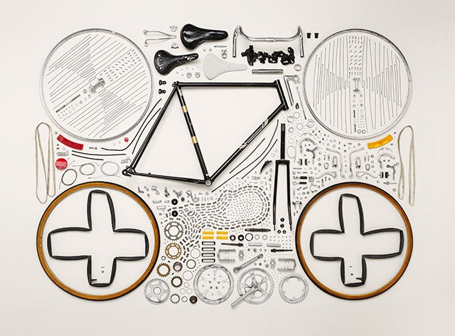 Disassembled bike