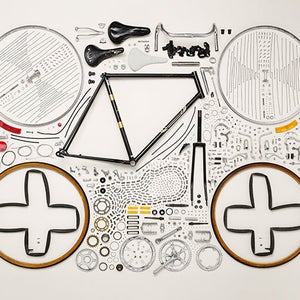 Disassembled bike