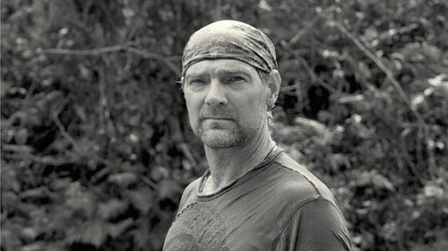 les stroud survivorman bear grylls feud phony advice survival tips portrait black and white naked and afraid fake real