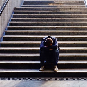 Depression, Person, Stairs,