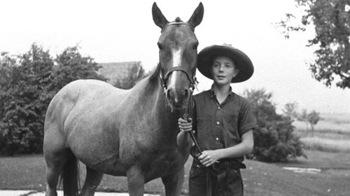 Scott Carpenter as a boy, and his horse Lady Luck. Carpenter went on to become the second American to orbit the earth.