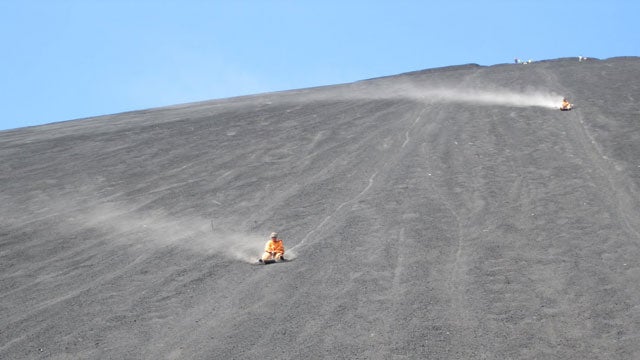 Volcano boarding