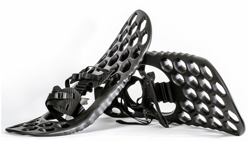The Fimbulvetr snowshoe is light, strong, and durable.